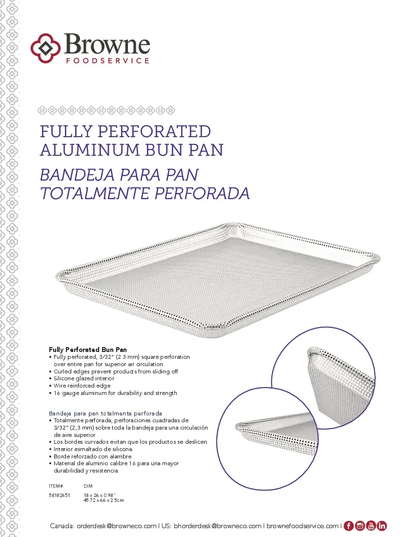 browne-foodservice-58182651-bakeware-thermalloy-bun-pans-specsheet-2604147yw819.pdf