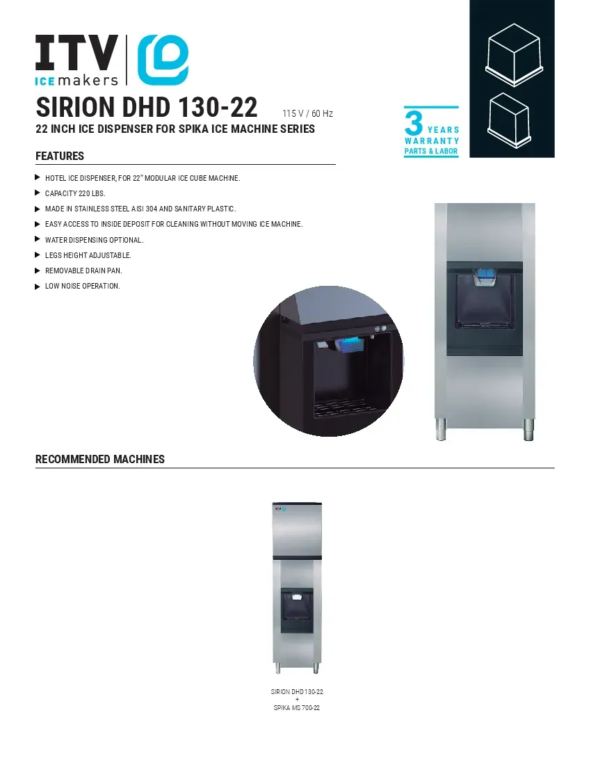 itv-ice-makers-dhd-130-22-ice-maker-hotel-dispensers-specsheet-260416sxdntg.pdf