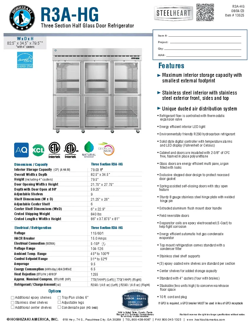hoshizaki-r3a-hg-refrigerator-reach-in-specsheet-2604167s484v.pdf