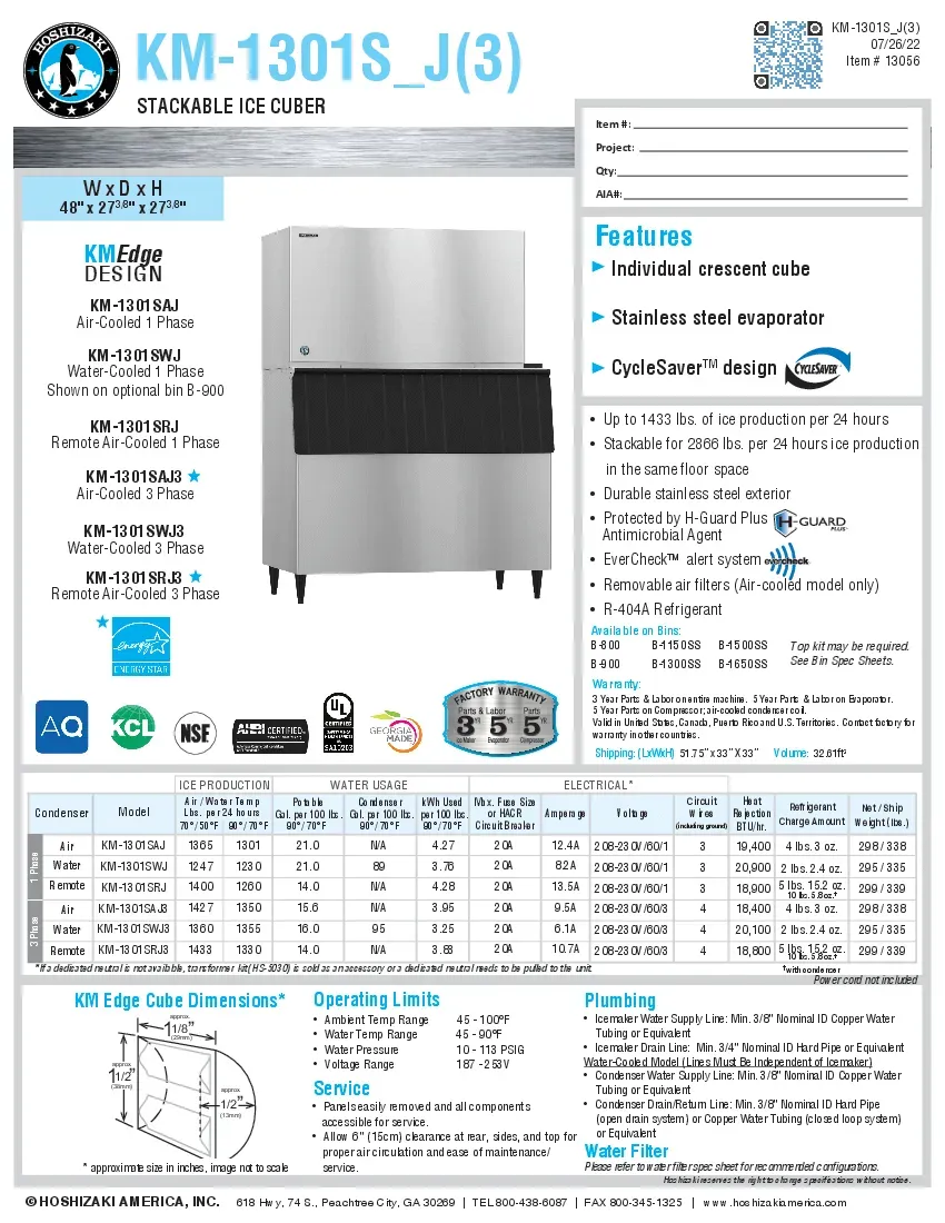 hoshizaki-km-1301swj3-ice-maker-cube-style-specsheet-260416fpy98j.pdf