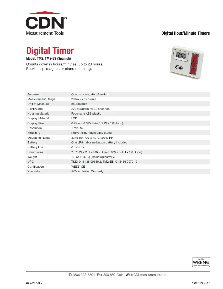 cdn-measurement-tools-tm2-timer-digital-20-hours-by-hr-min-specsheet-2604144pf4k2.pdf