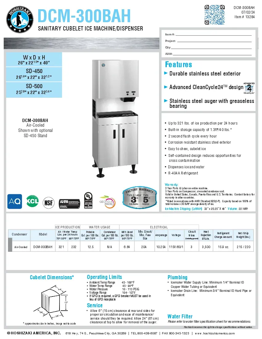 hoshizaki-dcm-300bah-ice-maker-dispenser-nugget-style-specsheet-26041645n78c.pdf