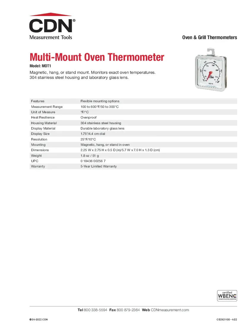 cdn-measurement-tools-mot1-thermometer-oven-100-600f-1-3-4-in-dial-ovenproo-2604144pbxqr.pdf