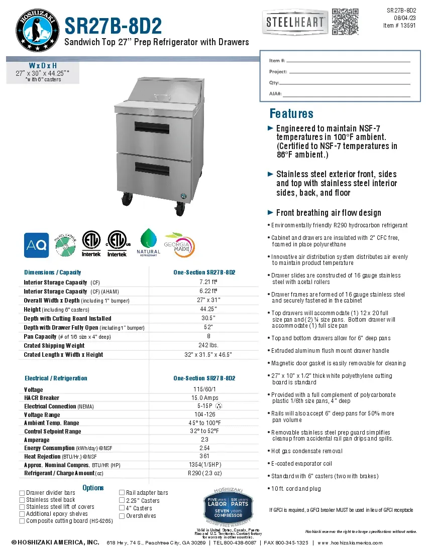 hoshizaki-sr27b-8d2-refrigerated-counter-sandwich-salad-unit-specsheet-260416ani44r.pdf