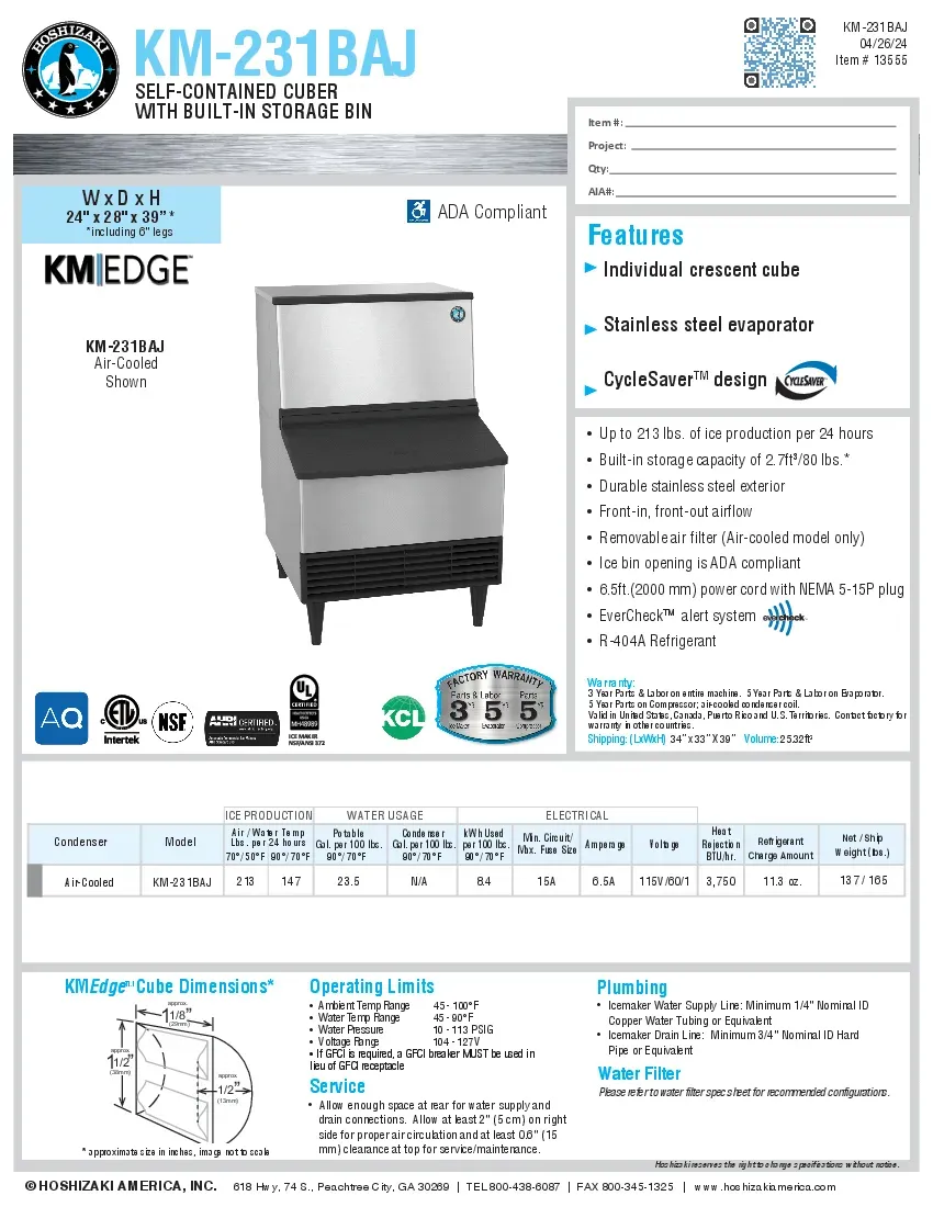 hoshizaki-km-231baj-ice-maker-with-bin-cube-style-specsheet-260416pfeij6.pdf