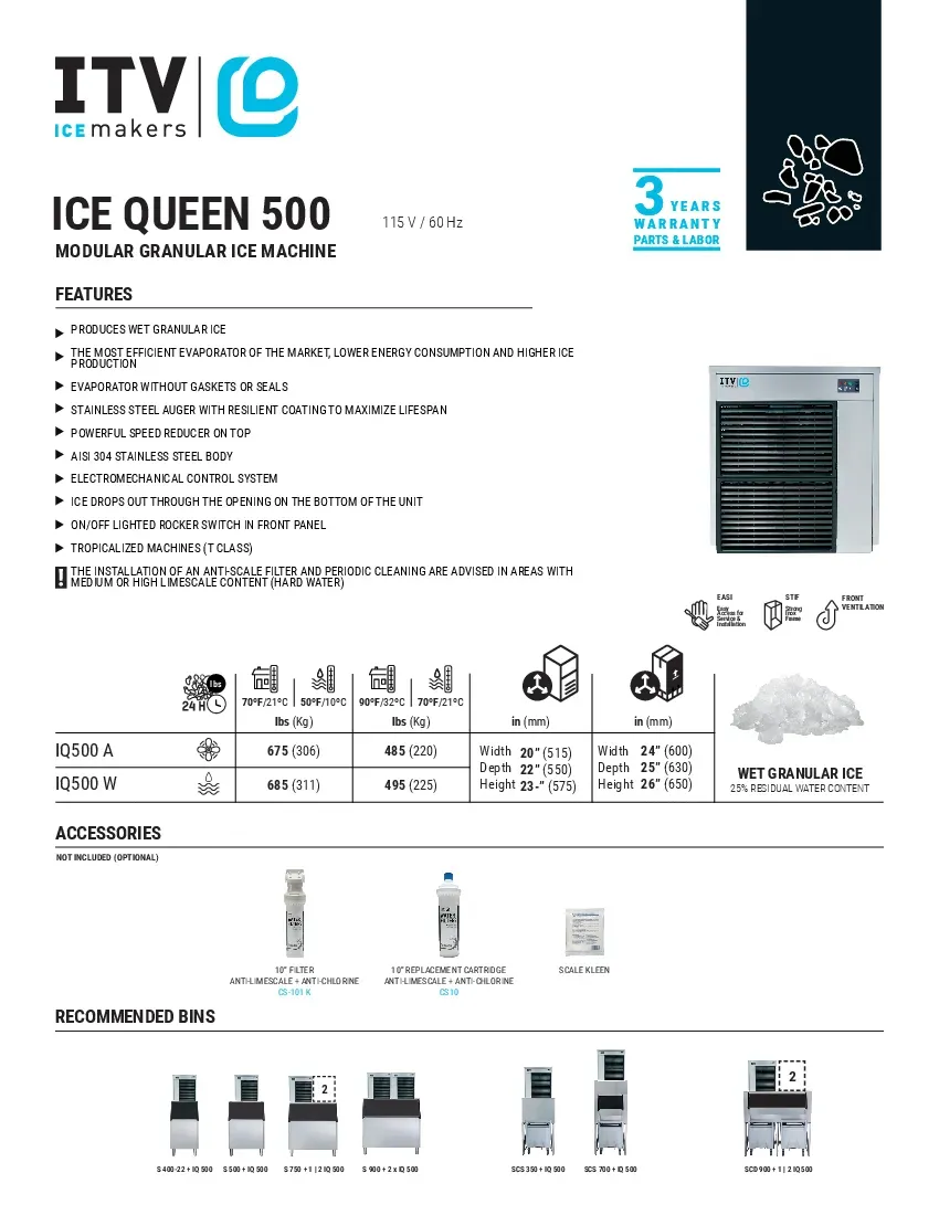 itv-ice-makers-iq-500a-ice-maker-iq-modular-specsheet-260416qqkbom.pdf