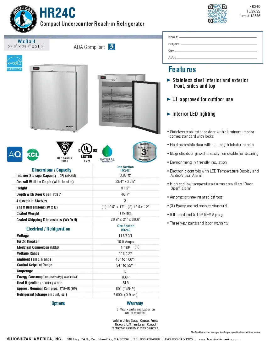 hoshizaki-hr24c-undercounter-refrigerator-specsheet-260416p885vf.pdf
