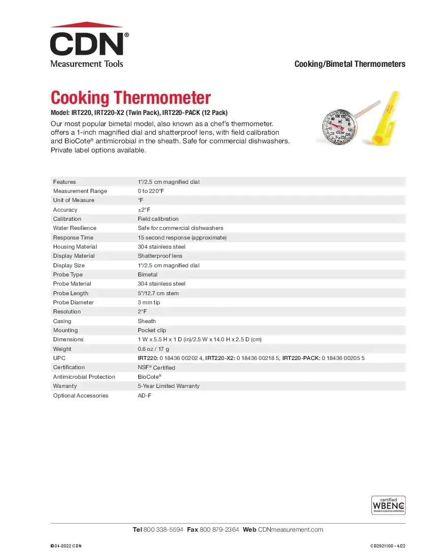 cdn-measurement-tools-irt220-thermometer-cooking-0-220f-1-in-dial-5-in-stem-260414w1vug3.pdf