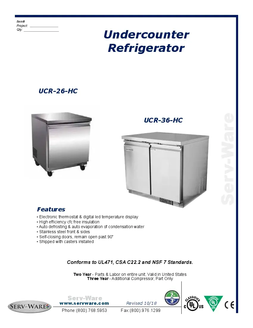 serv-ware-ucr-26-hc-refrigerator-undercounter-reach-in-specsheet-260504s9t9vj.pdf