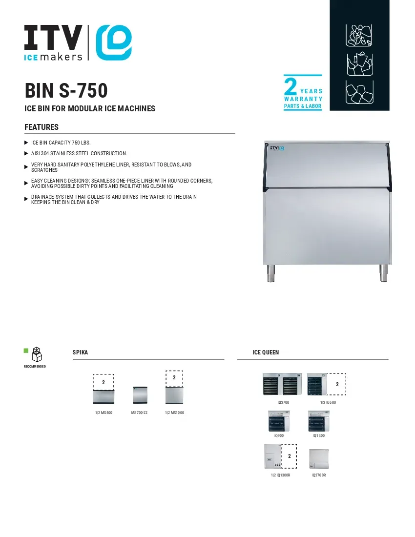 itv-ice-makers-s-750-ice-maker-ice-storage-bin-750-lbs-specsheet-260710rmo1xe.pdf
