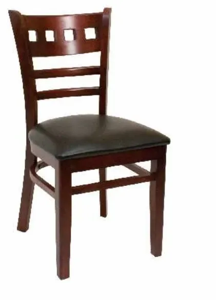 American Tables & Seating 563-BVS, Wood Chair, Black