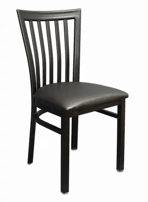 American Tables & Seating 87-GR4, Slat Back , Metal Chair