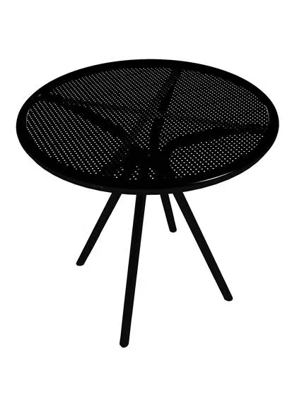 American Tables & Seating AB30, Fine Mesh Top Round, Outdoor Table, Black
