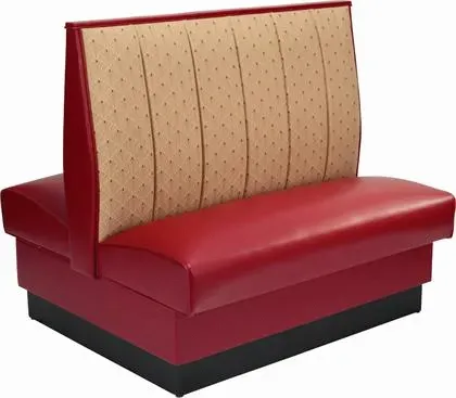 American Tables & Seating AD-366-D-GR4, 6 Channel Back, Double Booth, 30" L