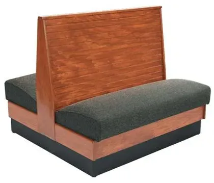 American Tables & Seating AD-36WBB-SS-GR6, Bead Board Back-Standard Seat, Double Booth, 46" L