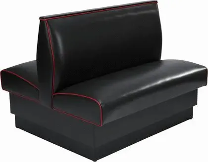 American Tables & Seating AD-42-GR6, Plain Back, Double Booth, 46" L