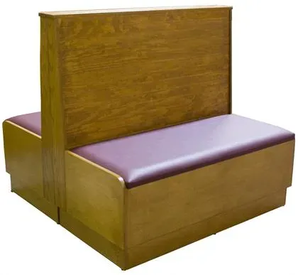 American Tables & Seating AD-48WBB-PSD-GR4, Bead Board Back-Platform Seat, Double Booth, 30" L