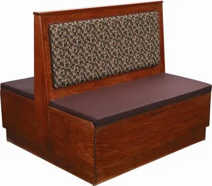 American Tables & Seating AD36-W-PS-GR5, Plain Back-Platform Seat, Double Booth, 46" L