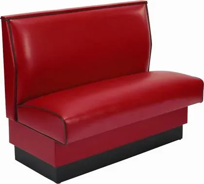 American Tables & Seating AS-48-D-GR6, Plain Back, Single Booth, 30" L