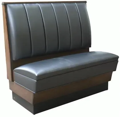 American Tables & Seating AS-486-12-GR5, 6 Channel Back, Single Booth, 180" L
