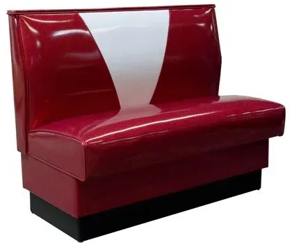 American Tables & Seating AS-48VN-34-GR6, V-Shape Back, Single Booth, 268" L