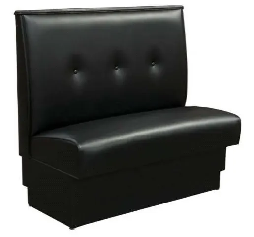 American Tables & Seating QAD-36TB-3-BLK, Quick Ship Three Button Back Upholstered Booth Only
