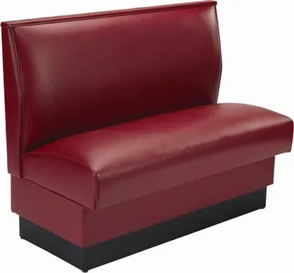 American Tables & Seating QAS-42-FLR30, QS Plain Back, Single Booth, 46" L