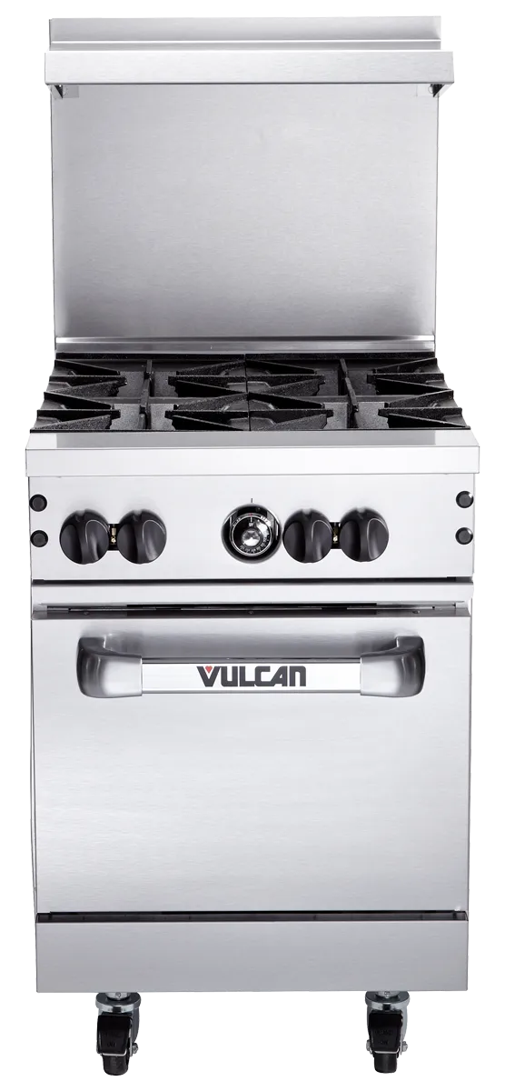 Vulcan 24S-4B, Range, 24" Restaurant, Gas, Natural Gas, 4 Open Burners