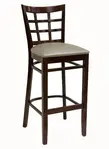 American Tables & Seating , 523-BS-GR4, 9 Grid Back, Wood Barstool, Cherry