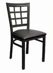 American Tables & Seating , 85-BVS, Nine Grid Back , Metal Chair, Black