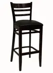 American Tables & Seating , 880-BS-GR4, Flared Ladder Back, Wood Barstool
