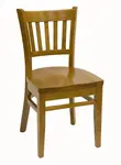 American Tables & Seating , 900-C-GR6, 5 Slat Back, Wood Chair, Upholstered, Cherry