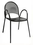 American Tables & Seating 90B, Mesh Back & Seat, Black Outdoor Chair