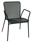 American Tables & Seating 91-B, Mesh Square Back & Handle, Black Outdoor Chair