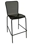 American Tables & Seating 92-BS, Mesh Square Back, Black Outdoor Barstool