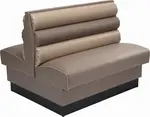 American Tables & Seating , AD-36HO-GR4, Horizontal Channel Back, Double Booth, 46" L