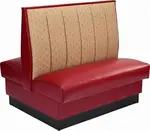 American Tables & Seating , AD-426-GR6, 6 Channel Back, Double Booth, 46" L