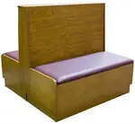 American Tables & Seating , AD-48WBB-PS-GR6, Bead Board Back-Platform Seat, Double Booth, 46" L