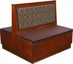American Tables & Seating , AD36-W-PS-D-GR5, Plain Back-Platform Seat, Double Booth, 30" L