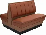 American Tables & Seating , AD48-66U-GR4, Alex Style-Upholstered, Double Booth, 46" L