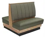 American Tables & Seating , AD48-66W-GR6, Alex Style-Wood, Double Booth, 46" L