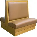 American Tables & Seating , AD48-W-SS-D-GR5, Plain Back-Standard Seat, Double Booth, 30" L