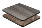 American Tables & Seating , ADL3045-GY/BN, Reversible Table Tops, Rectangular, Brown