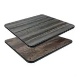 American Tables & Seating , ADL36-GY/BN, Reversible Table Tops, Round, Brown