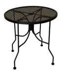 American Tables & Seating ALM36, Mesh Top Round, Outdoor Table-P, Black