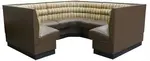 American Tables & Seating , AS-36HO-34-GR6, Horizontal Channel Back, Single Booth, 268" L