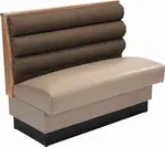 American Tables & Seating , AS-36HO-GR4, Horizontal Channel Back, Single Booth, 46" L