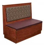 American Tables & Seating , AS48-W-PS-D-GR4, Plain Back-Platform Seat, Single Booth, 30" L