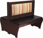 American Tables & Seating , AWD-72-WS-GR4, Wood Booth, Double Booth, 72" L