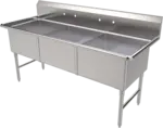 American Tables & Seating , MET-SEH-24243N, Compartment Sinks